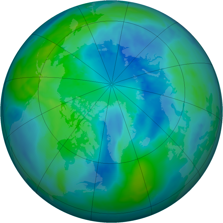 Arctic ozone map for 29 September 2011